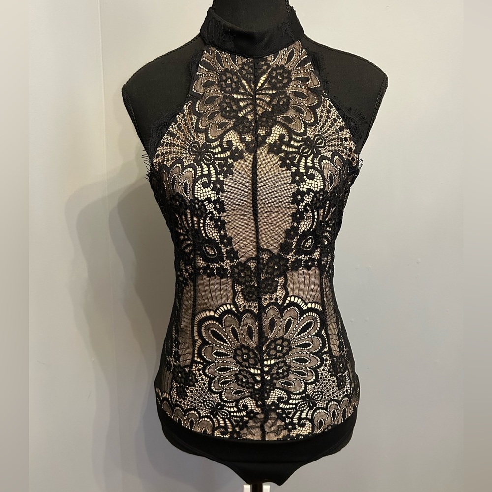 BNWT Majorelle Black Lace Bodysuit, size S